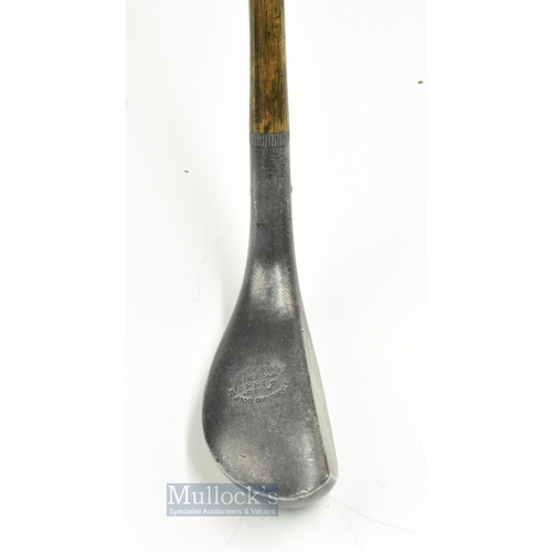 323 - Fine, early and unusual Standard Mills Golf Co MS1 Upright Lie model alloy wood - stamped with early... 