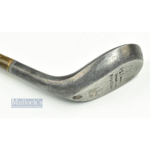 323 - Fine, early and unusual Standard Mills Golf Co MS1 Upright Lie model alloy wood - stamped with early... 