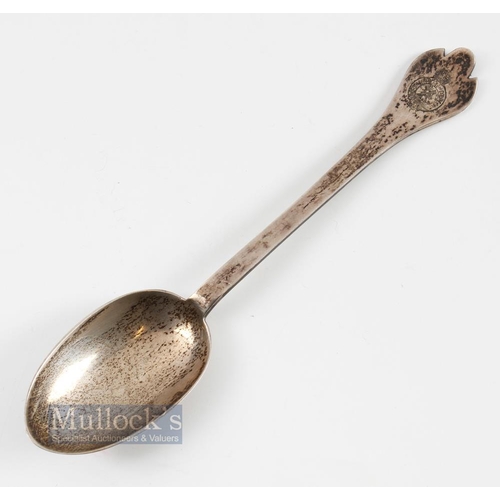 330 - 1911 Royal Wimbledon Golf Club Large Silver Rat Tail Dessert Spoon - hallmarked London overall 6.25