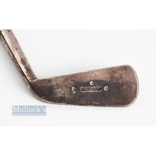 335 - 1900 Scottish Silver golf club head half size example of an early iron from the mid 19thc - silver h... 