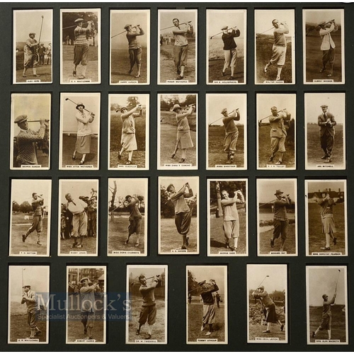 353 - Set of J Millhoff & Co Golf Cigarette Cards c1928 complete set of 27/27 titled 'Famous Golfers' real... 