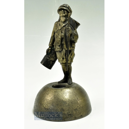 385 - Gibbons Makers Wolverhampton Golfing Caddy Figural Matchstick/Spill Stand circa early 1900s - the do... 