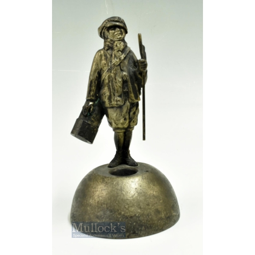 385 - Gibbons Makers Wolverhampton Golfing Caddy Figural Matchstick/Spill Stand circa early 1900s - the do... 