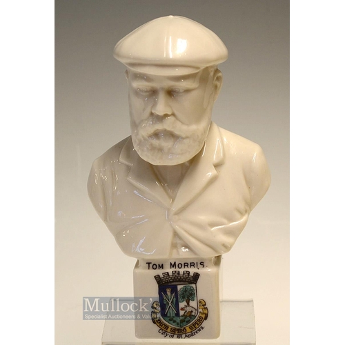 422 - Scarce Old Tom Morris St Andrews Crested Ware Bust - Rare Willow Art Staffordshire souvenir ware lar... 