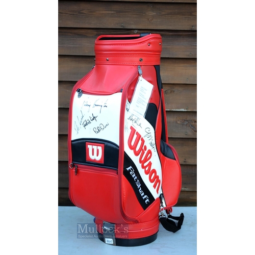 494 - Wilson Fatshaft Signed Tournament Golf Bag - signed to the front and both sides by 13 players incl O... 