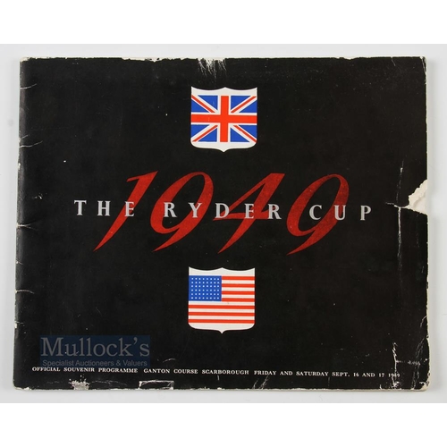 504 - 1949 Official Ryder Cup Golf Souvenir Programme - the eighth international golf match between Great ... 