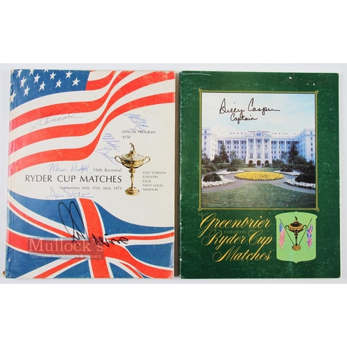 508 - Multi-Signed 1971 Official Ryder Cup programme at Old Warson Country Club including signatures of J.... 