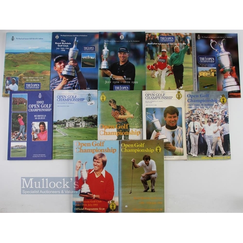 519 - Selection of The Open Golf Championship Programmes features 1981 Royal St George's GC, 1982 Royal Tr... 