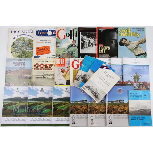 520 - Selection of Assorted Golf Programmes and Magazines featuring 1972 Amateur International Golf Matche... 