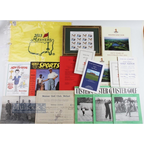 526 - Assorted Golf related publications and magazines features 1966 International golf Match at Malone GC... 