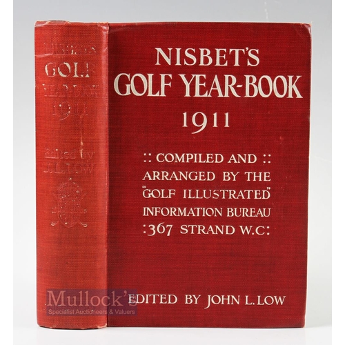 561 - 1911 Nisbet's Golf Yearbook with Joseph Murdoch Ex Libris stamp edited by John Low, 654pp, London: J... 