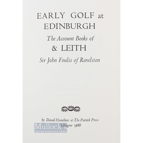 609 - Hamilton, David (Signed) - 'Early Golf at St Andrews' 1986 a review copy of 350 copies, edited from ... 