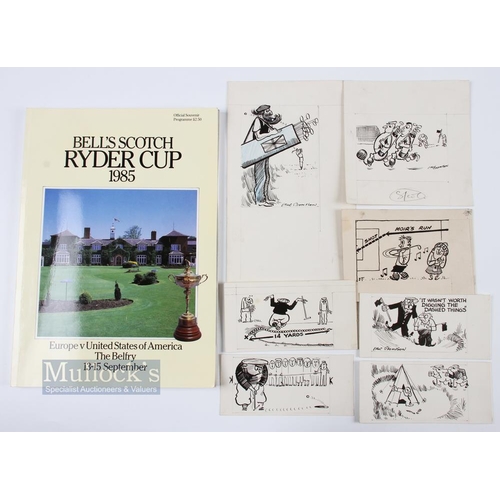 645 - Selection of Eric Thompson Golfing Cartoons / Caricatures featuring a number of humorous golfing sce... 