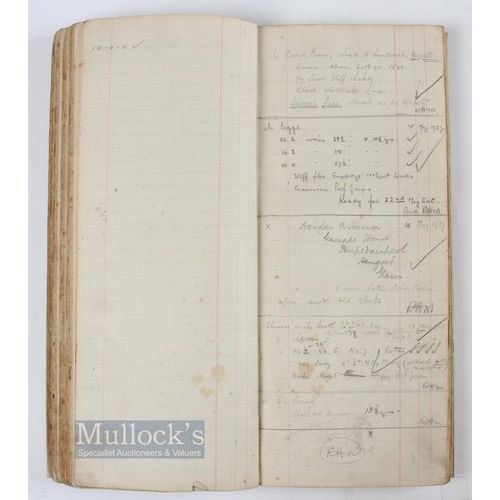 652 - Fred Robson Golf Professional at Addington Palace Golf Club 1936 Official Club Order Ledger - coveri... 