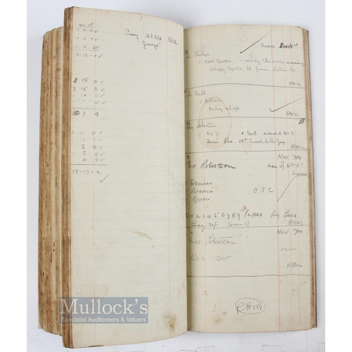 652 - Fred Robson Golf Professional at Addington Palace Golf Club 1936 Official Club Order Ledger - coveri... 