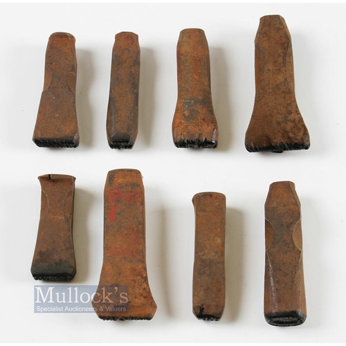 671 - Collection of Cast Iron Golf Club and Other Head Stamp Marks (8) B H Udall, Raper & Wright, A J Bail... 