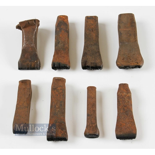 673 - Collection of Cast Iron Golf Club and Other Head Stamp Marks (8) D Bailey, Powerline, H B Suggs Shef... 