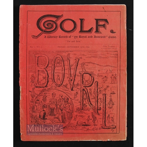 701 - Rare 1890 'Golf - A Weekly Record of 