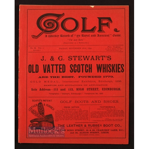 703 - Rare 1890 'Golf - A Weekly Record of 