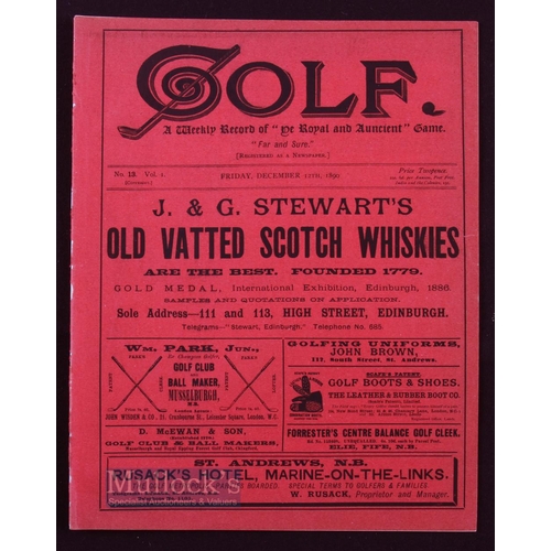 704 - Rare 1890 'Golf - A Weekly Record of 