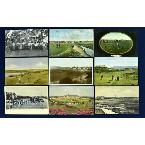 73 - Collection of Angus and Perth Scottish Golfing Postcards from 1906 onwards (9) 3x Carnoustie incl At... 