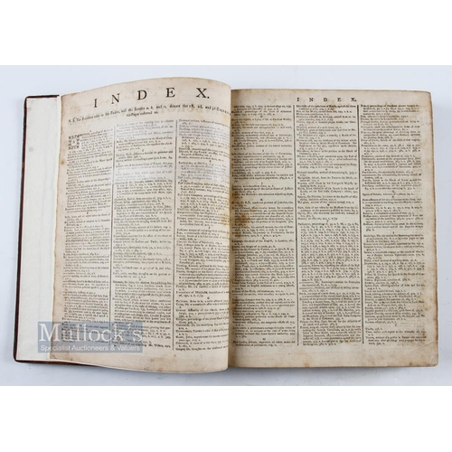 739 - 1772 Early Golf Reference - Very Rare Period Leather Bound Collection of The Edinburgh Advertiser Ne... 