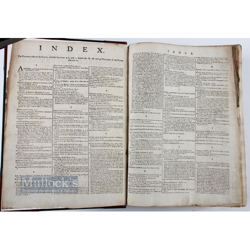 740 - 1794-1795 Early Golf Reference - Very Rare Period Leather Bound Collection of The Edinburgh Advertis... 