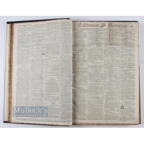 741 - 1795 Early Golf Reference - Very Rare Caledonian Mercury bound volume of newspapers from Thursday Ja... 