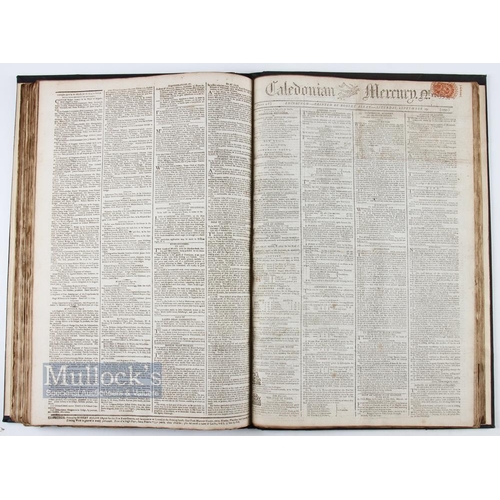 741 - 1795 Early Golf Reference - Very Rare Caledonian Mercury bound volume of newspapers from Thursday Ja... 