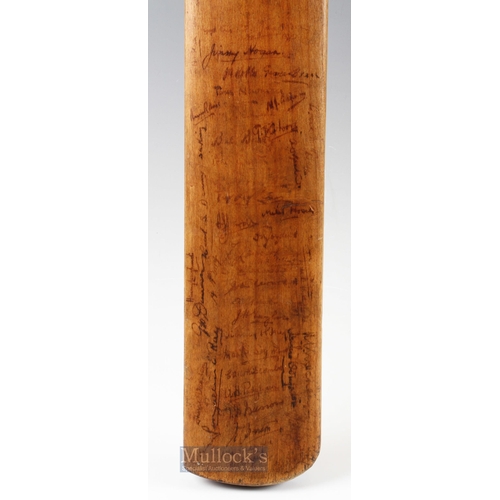 811 - Rare and Unusual A G Spalding & Bros Cricket Bat signed by many famous golfers pre 1939 - comes with... 