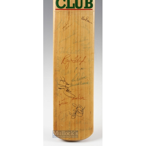 812 - Rare and fascinating 1985 Slazenger Cricket Bat signed by US Major, UK and European Golfers (31) - f... 