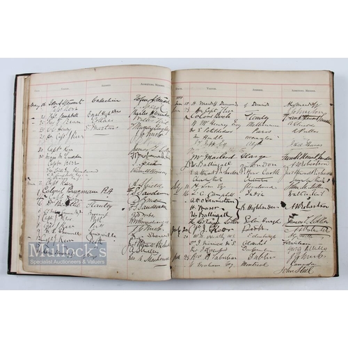 813 - 1886 Royal Perth Golfing Society 'Visitors Book' - in the original leather and gilt boards commencin... 