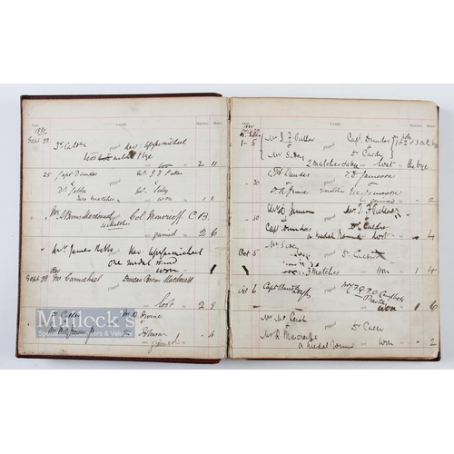 814 - 1885 Royal Perth Golfing Society 'Match Book' - in the original leather and gilt boards commencing S... 