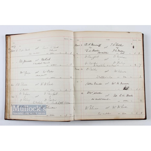 814 - 1885 Royal Perth Golfing Society 'Match Book' - in the original leather and gilt boards commencing S... 