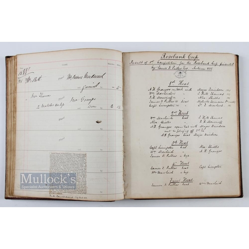 814 - 1885 Royal Perth Golfing Society 'Match Book' - in the original leather and gilt boards commencing S... 