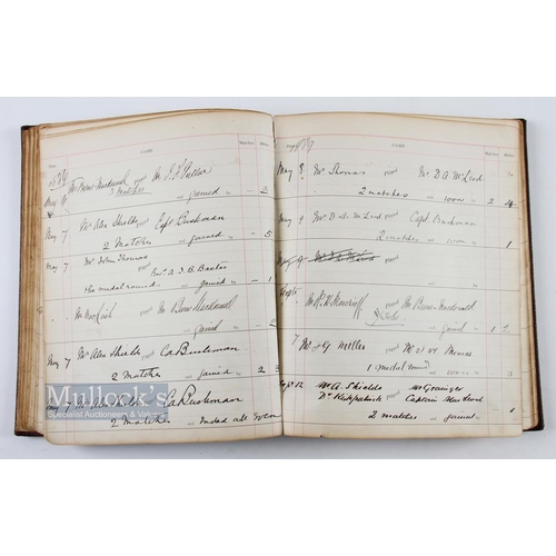 814 - 1885 Royal Perth Golfing Society 'Match Book' - in the original leather and gilt boards commencing S... 