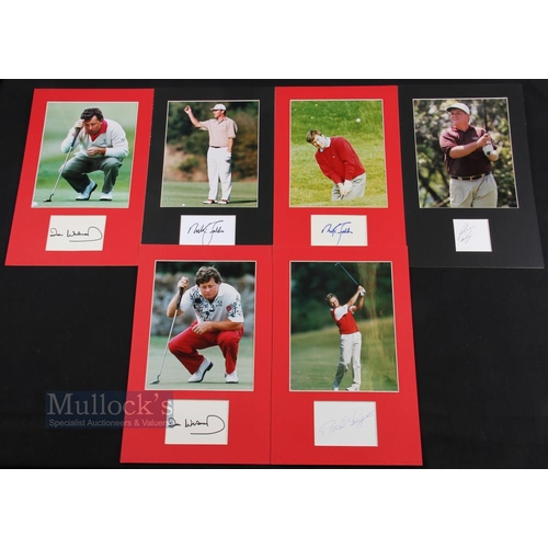 857 - Selection of Signed Golf Displays featuring Gary Player, Phil Mickelson, Bernhard Langer, Nick Faldo... 