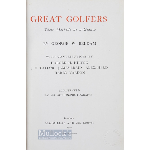 901 - Bedlam, George W (Presentation Copy) - 'Great Golfers Their Methods at a Glance' 1904 London: Macmil... 