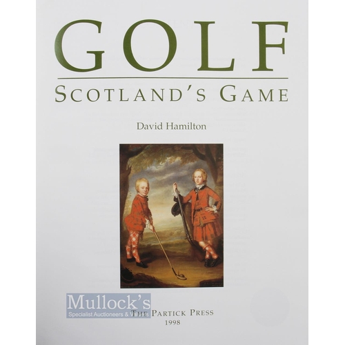 904 - Hamilton, David (signed) - 'Golf-Scotland's Game' 1998 The St Andrew's edition no 142, features leat... 