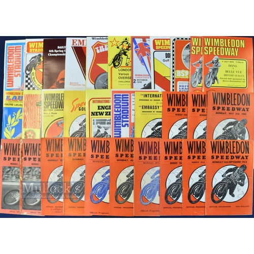 990 - 1950-1979 Wimbledon Speedway Programmes a good quantity of 1950s and 60s programmes and a few 1970s,... 