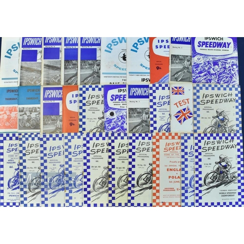 992 - 1951-1982 Ipswich Speedway Programmes, to include June 28th 1951 Ipswich v American touring team, Ju... 