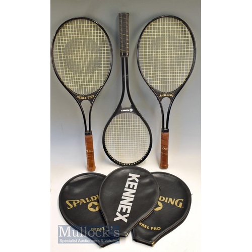 1180 - 3x Metal Framed Tennis Rackets - Kennex Smash No.701 aluminium racket and 2x Spalding Rebel Pro 4 3/... 