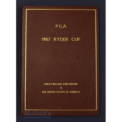 511 - Rare Multi-Signed 1987 Ryder Cup Golf VIP Programme  - held at The Muirfield Village Golf Club, Ohio... 