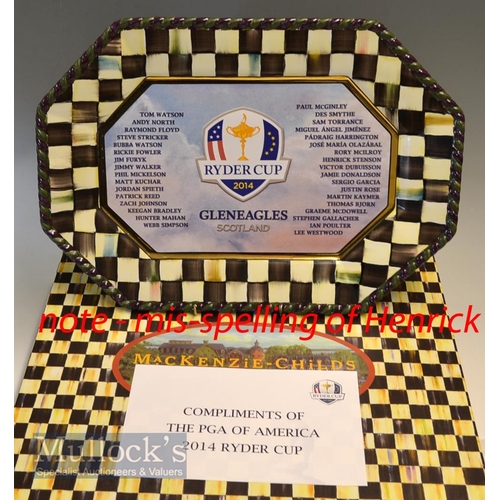 516a - 2014 The 40th Ryder Cup Gleneagles - Mackenzie-Childs USA large decorative serving platter - the ori... 