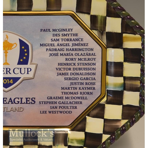 516a - 2014 The 40th Ryder Cup Gleneagles - Mackenzie-Childs USA large decorative serving platter - the ori... 