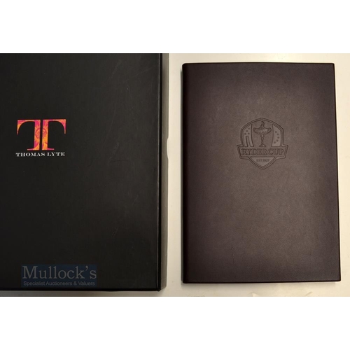 517 - Fine Ryder Cup Leather Bound Note Book - made by Thomas Lyte England c/w embossed Ryder cup Logo the... 