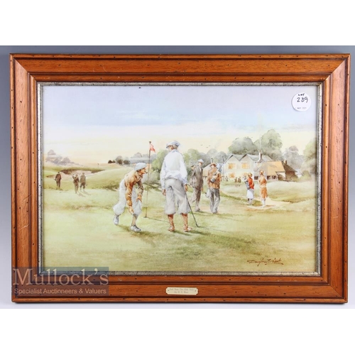 584 - Douglas E West colour golfing print titled 