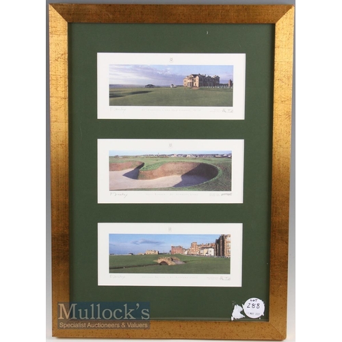 585 - St Andrews Old Course Colour Print depicts St Andrews Links Old Course No18, Hell Bunker 14th Hole, ... 