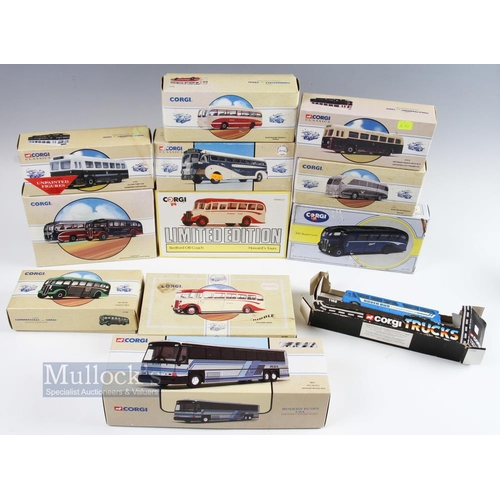 20 - Corgi Classic Buses /Coach Collection, to include Bedford Howards Tours, USA bus demonstration bus, ... 