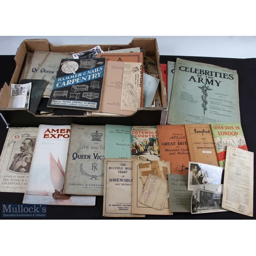 97 - Mixed lot of Ephemera to include cigarette cards, tickets tour guides, model train brochures, wills,... 